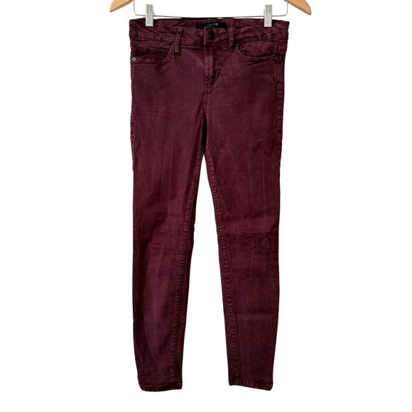 Joe's Jeans Denim - Women's JOE'S Low-Rise Skinny Jeans Pants in Maroon - Size: 25